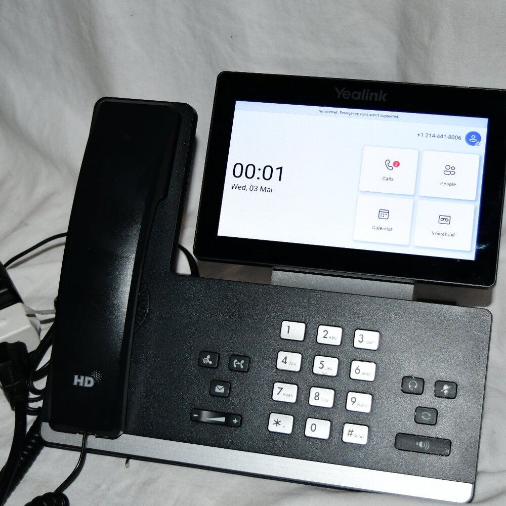 Yealink SIP-T58A VoIP IP Office Phone Telephone Very Clean With Plug 516c2